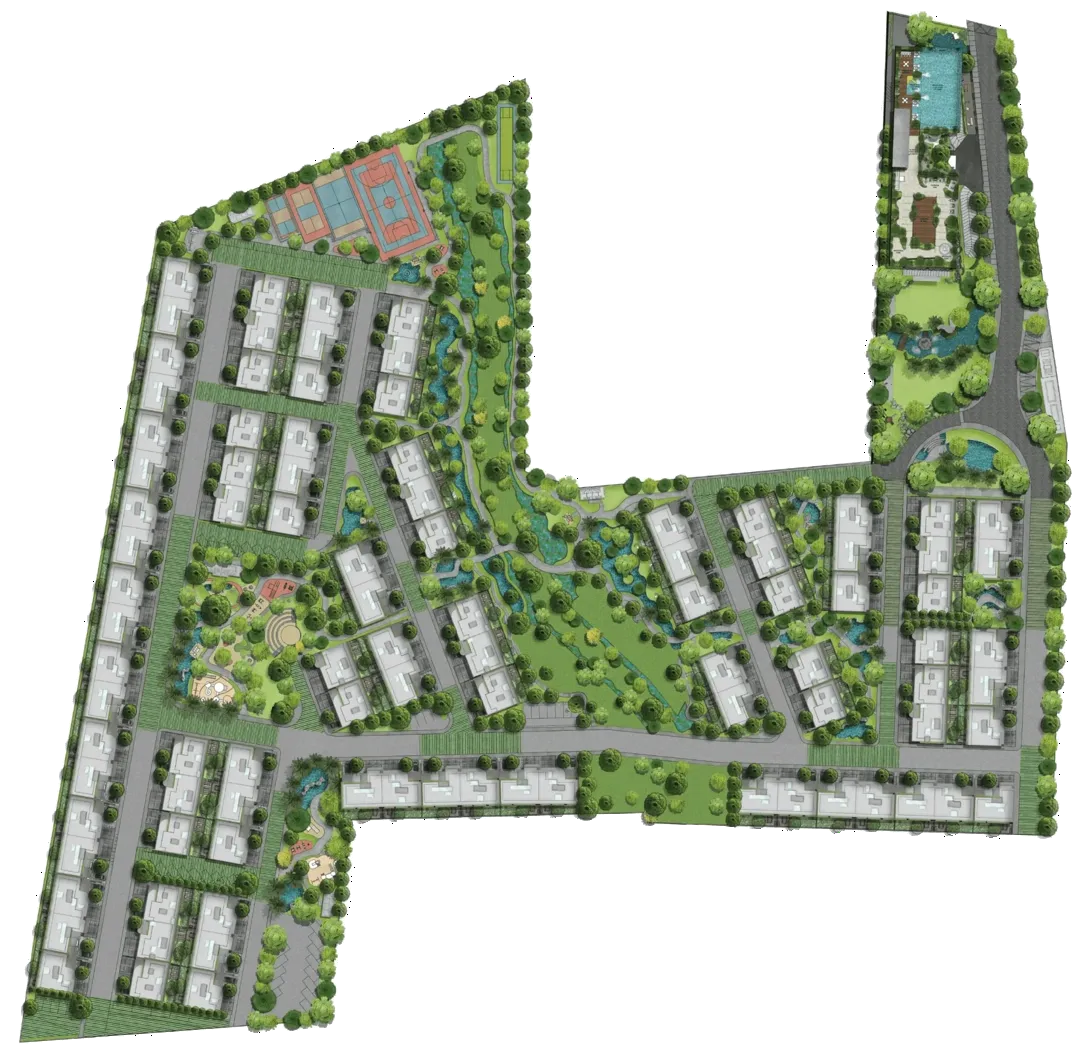 Amanvana master plan, 14-acre luxury villa community IVC Road